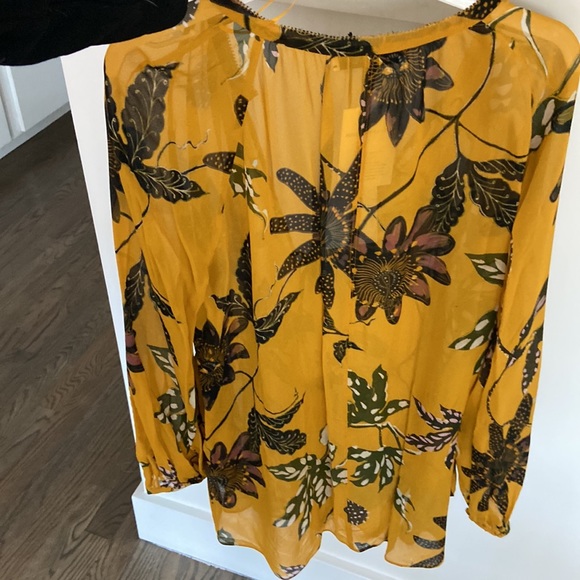 NWT Dorothee Schumacher Floral Transparencies silk top small size 1 - Picture 5 of 5
